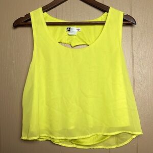 Body Central Crop Top With Heart Cutout In Back